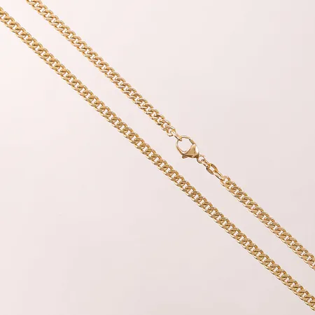 Kedja, pansar, 51,5cm, bredd: 4,2mm, Guldfynd, 18K, 32,7g. 