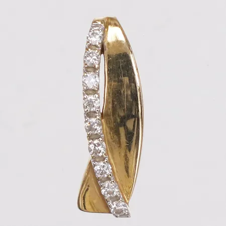 Hänge, diamanter 0,16ctv enligt gravyr, Guldfynd, 20mm, 18K  Vikt: 1,9 g