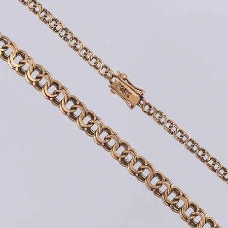 Collier, Bismarck doserad, 44,5cm, bredd 3,5-6,5mm, Westerback år 1968, 14K Vikt: 13,7 g