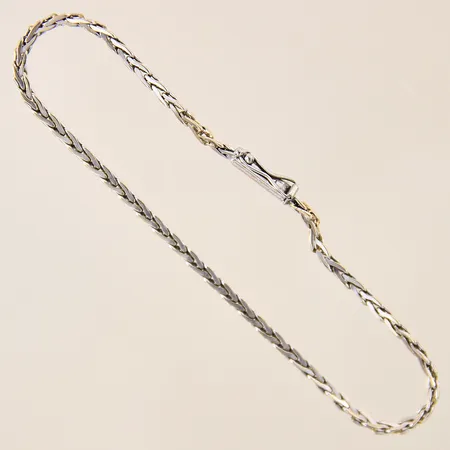 Armband, längd 17cm, bredd 2mm, skadad länkdelar, vitguld, 18K Vikt: 3,2 g
