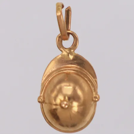 Hänge hjälm, längd 20mm, bredd 10,7mm, 18K Vikt: 1,2 g