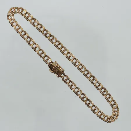 Armband Bismarck, längd 19,5cm, bredd 4,3mm, 18K  Vikt: 6,1 g