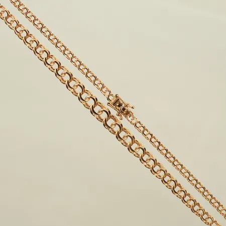 Halscollier doserad Bismarck, längd, ca 42,5cm,  bredd 3-6mm, 18K, 10g 