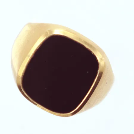 Klackring svart sten Ø20mm, 18k Vikt: 4,7 g