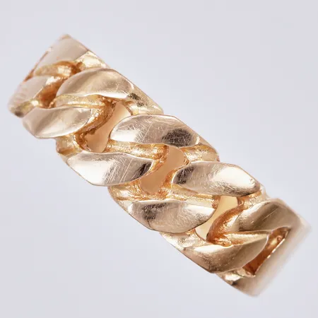 Ring pansar, stl: 18¾, bredd: ca 5-7mm, 18K Vikt: 6,7 g