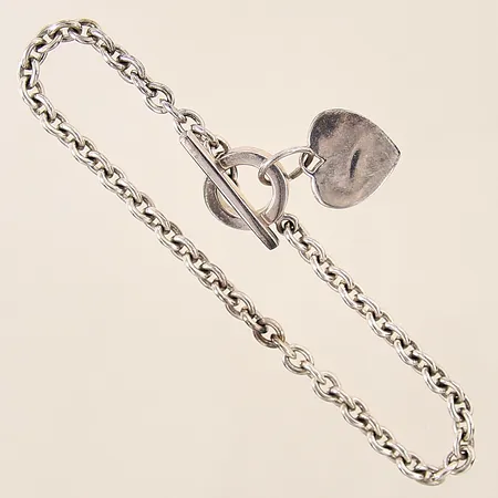 Armband Ankar med integrerad berlock, längd 19cm, bredd 4mm, silver 925/1000 Vikt: 11,2 g