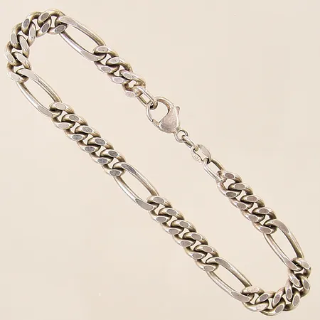 Armband Figaro, längd 20,3cm, bredd 6mm, silver 925/1000 Vikt: 17,3 g