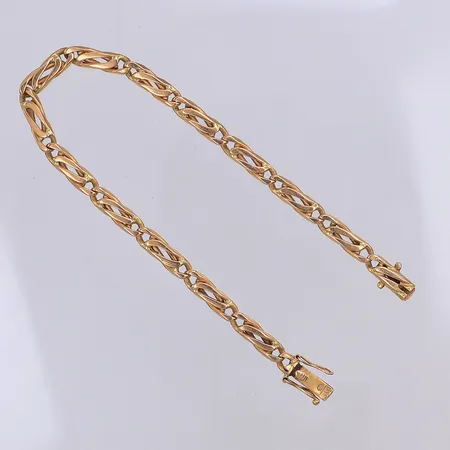 Armband, 20,5cm, bredd 5mm, importstämpel, 18K Vikt: 17,3 g