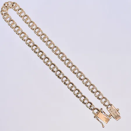 Armband Bismarck, längd 19,5 cm, bredd 5 mm, 18K. Vikt: 7,1 g