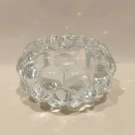  Ljuslykta Hallon, Anne Nilsson, Orrefors, höjd 8cm, Ø13cm