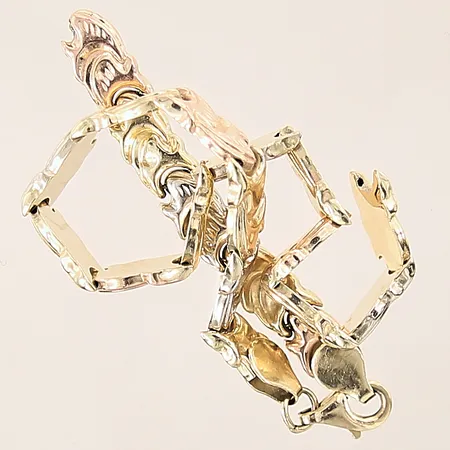 Armband, av/defekt, trefärgat, 14K Vikt: 5,5 g