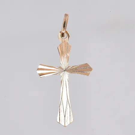 Hänge, kors, stl 26x13mm, 14K Vikt: 0,4 g