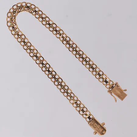 Armband, X-länk, längd 20cm, bredd 6,0mm, år 1967, Stockholm, 18K Vikt: 8,1 g