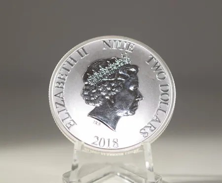 2 dollar silvermynt31,1 gr Elizabeth II 2018, 41857:1/2015 Vikt: 31,1 g