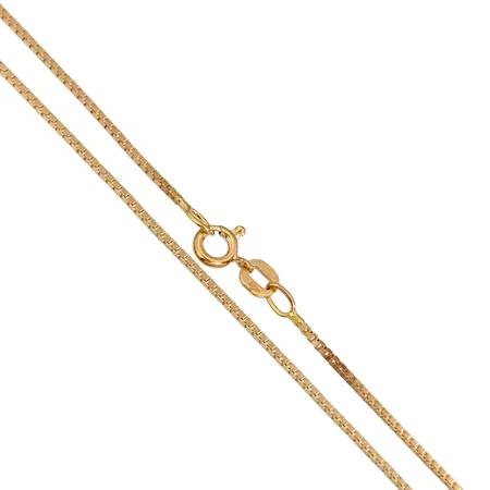 Halskedja Venezia, 18K guld, Balestra Italien, svensk kontrollstämpel, längd 42,5 cm, bredd 1 mm, mycket fint skick, sparsamt använd Vikt: 4 g