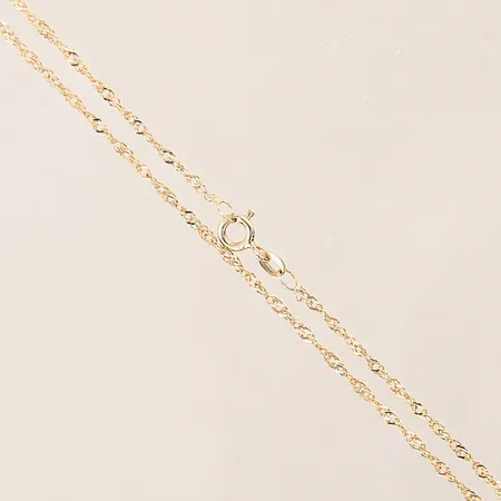Kedja Singapore, längd 44,5-50cm, bredd 1,5mm, 18K Vikt: 2,4 g
