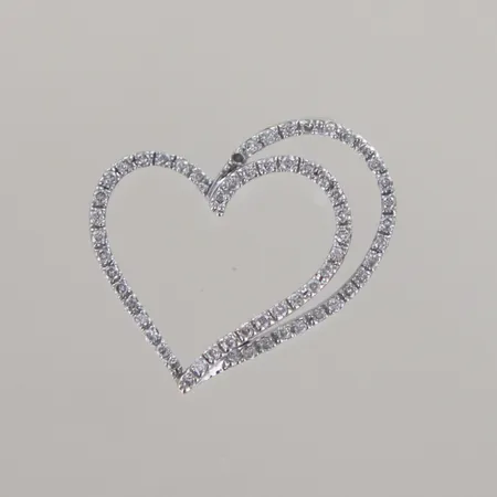 Hänge med diamanter 0,01ct , en saknas, bredd 2 cm, vitguld 18k Vikt: 2,2 g