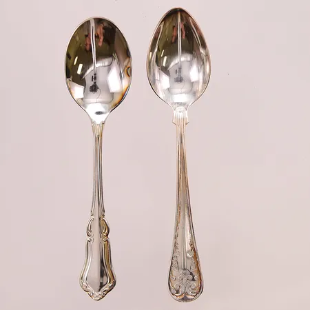 2 Omaka kaffeskedar, 11,5cm, 830/1000 Silver 41,2g.