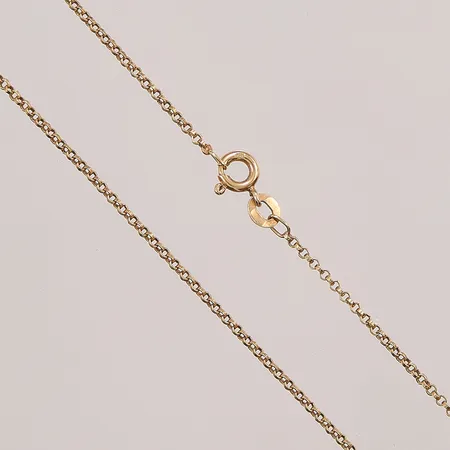 Kedja, 51cm, bredd:1mm, 18K 4,0g.