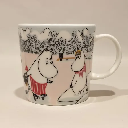  Muminmugg, Vinterns under, Arabia, Finland, höjd 8cm, Ø8cm, märkt CR0522, porslin. 