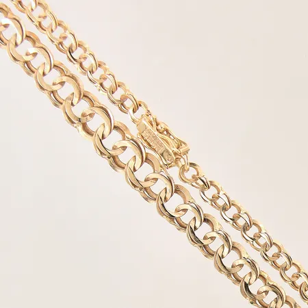 Collier doserad Bismarck, längd 42,5cm, bredd 5-7,5mm, 18K Vikt: 14,4 g