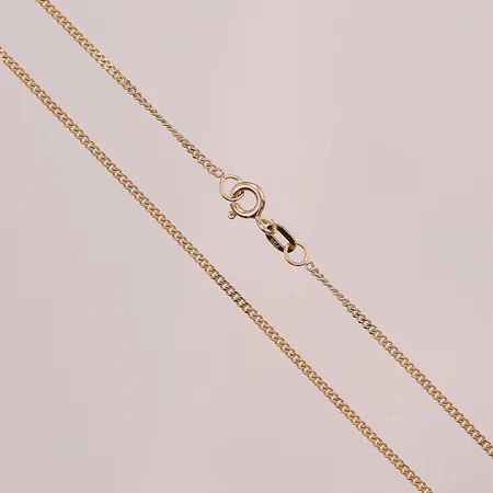 Kedja pansar, 40cm, bredd:1mm, 18K 3,1g.