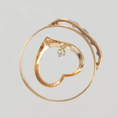 Ring + hänge, skadad 14K  Vikt: 1,9 g