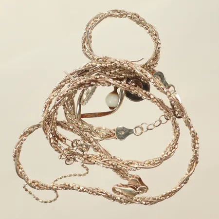 Diverse Silversmycken (defekta, trasiga) 925/1000-Silver, 24,3g 