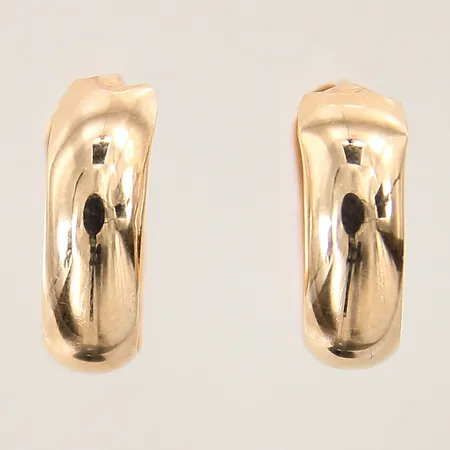 Ett par örhängen, creoler, Ø13mm, buckliga, 18K Vikt: 0,8 g