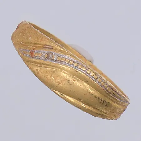Ring, vitguldsdetalj, stl 17½, kattfotstämpel, 18K Vikt: 1,4 g