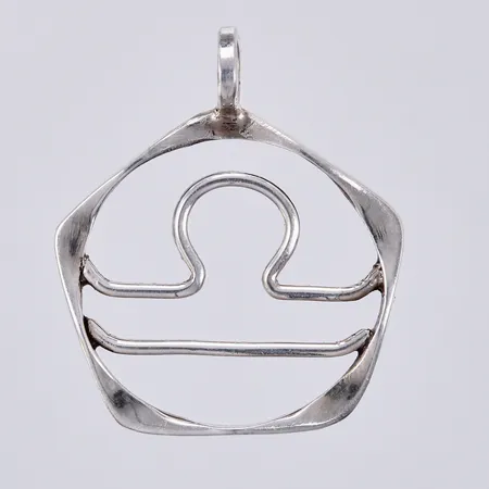 Hänge, vågen, längd: ca 2,8cm, bredd:ca 5-19mm, silver, 830/1000 Vikt: 2,6 g