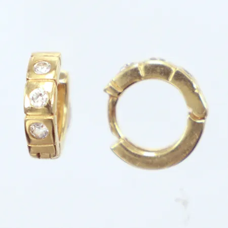 Ett par örhängen Ø11,50mm, 14k Vikt: 2,5 g