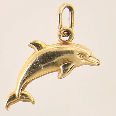 Hänge, delfin, 13x16mm, 18K Vikt: 0,4 g