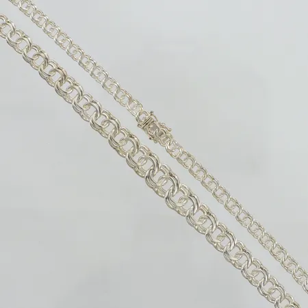 Collier doserad Bismarck, bredd 4,9mm-10mm, GHA, 925/1000 silver Vikt: 21,4 g