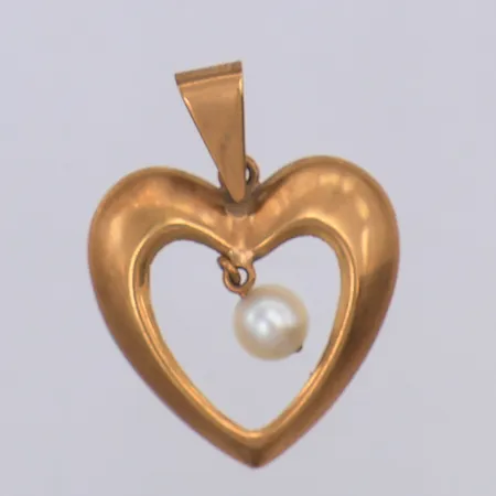 Hänge odlad sötvattenpärla, 28mm, Hallberg, 18K Vikt: 1,4 g