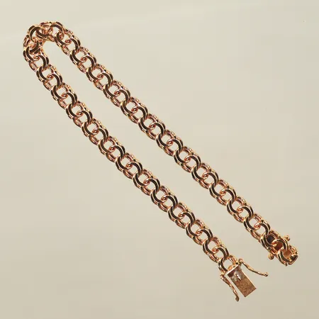 Armband Bismarck, längd ca 19cm, bredd, 6mm (repigt, slitet) 18K, 11,9g 