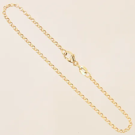 Armband Ärtlänk, längd 18,5cm, bredd 2mm, 18K Vikt: 2 g