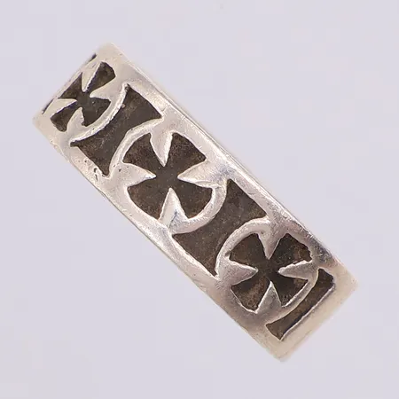 Ring, mönstrad, stl 17¾, 925/1000 silver Vikt: 5,4 g