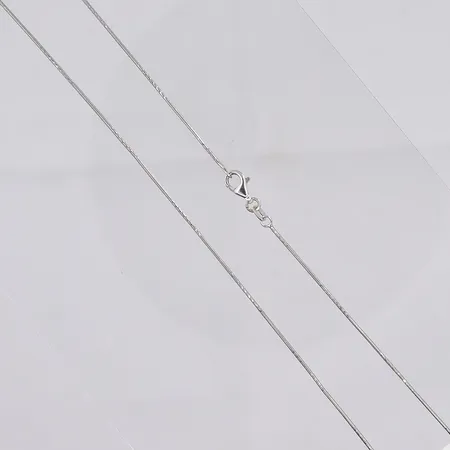 Kedja, ormlänk, 40,5cm, bredd 0,9mm, vitguld, 18K Vikt: 4 g