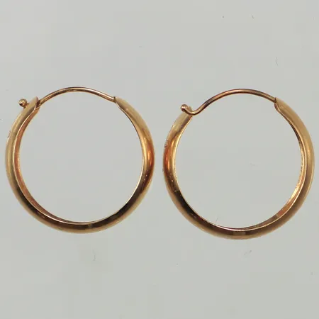 Ett par örhängen, creoler, Ø15,5mm, 4,6mm, 18K  Vikt: 0,9 g