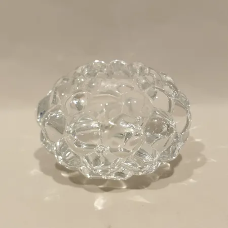 Ljuslykta Hallon, Anne Nilsson, Orrefors, höjd 7cm, Ø11cm