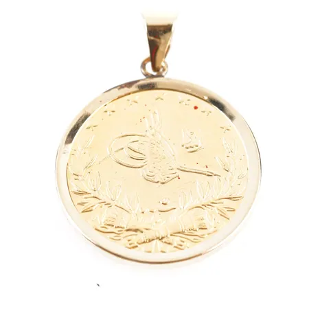 Hänge 14k m mynt 21k, Ø ca 23mm, 14k/21k Vikt: 7,8 g