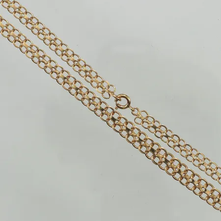 Collier doserad X-länk, längd 45cm, bredd 5,1-6,8mm, 18K Vikt: 12,4 g