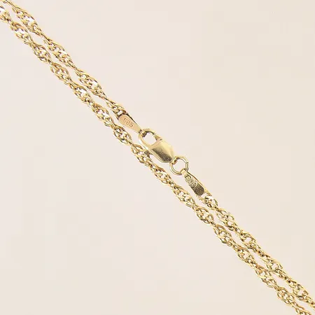 Kedja Singapore, längd 43cm, bredd 2mm, 14K Vikt: 4,2 g