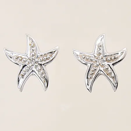 Ett par örhängen med 8/8-slipade diamanter 2 x ca 0,005ct, Ø11,5mm, vitguld, 14K Vikt: 2,2 g