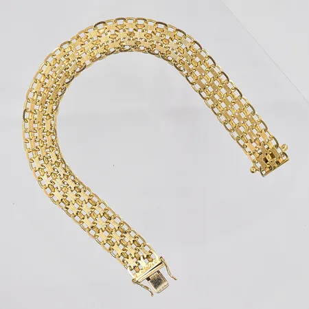 Armband X-länk, 20cm, bredd 12mm, 18K Vikt: 23,9 g
