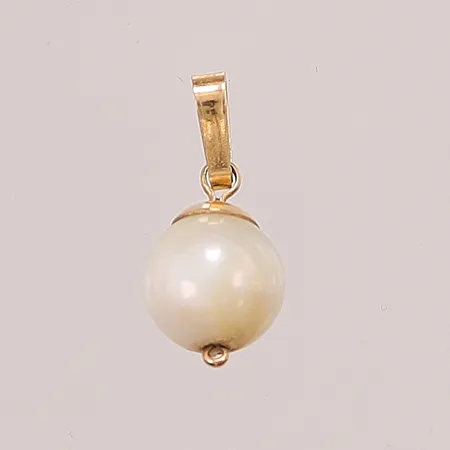 Hänge, pärla ca 7mm, 18K 0,7g.