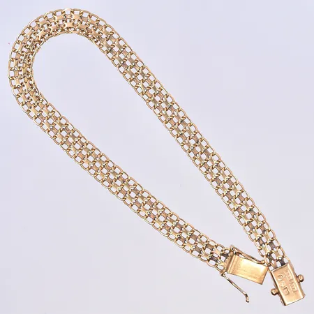 Armband X-länk, längd 20 cm, bredd 6 mm, 18K. Vikt: 9,2 g
