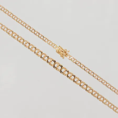 Collier doserad Bismarck, 45cm, bredd ca 3,4 - 5,9mm, FG 18K Vikt: 10,7 g