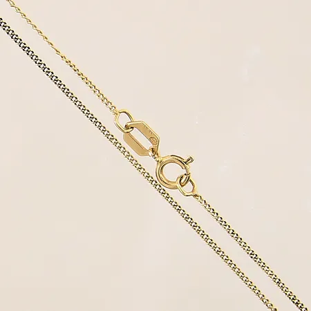 Kedja Pansar, längd 41cm, bredd 1mm, ojämnheter, 18K Vikt: 1,3 g